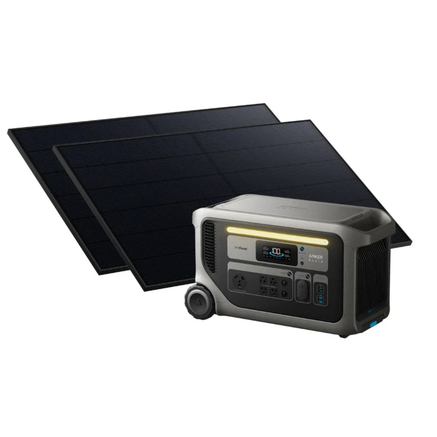 Aurora Generators  SOLIX F3000 Power Station + 2x410W Rigid Solar Panels Bundle - B178211D