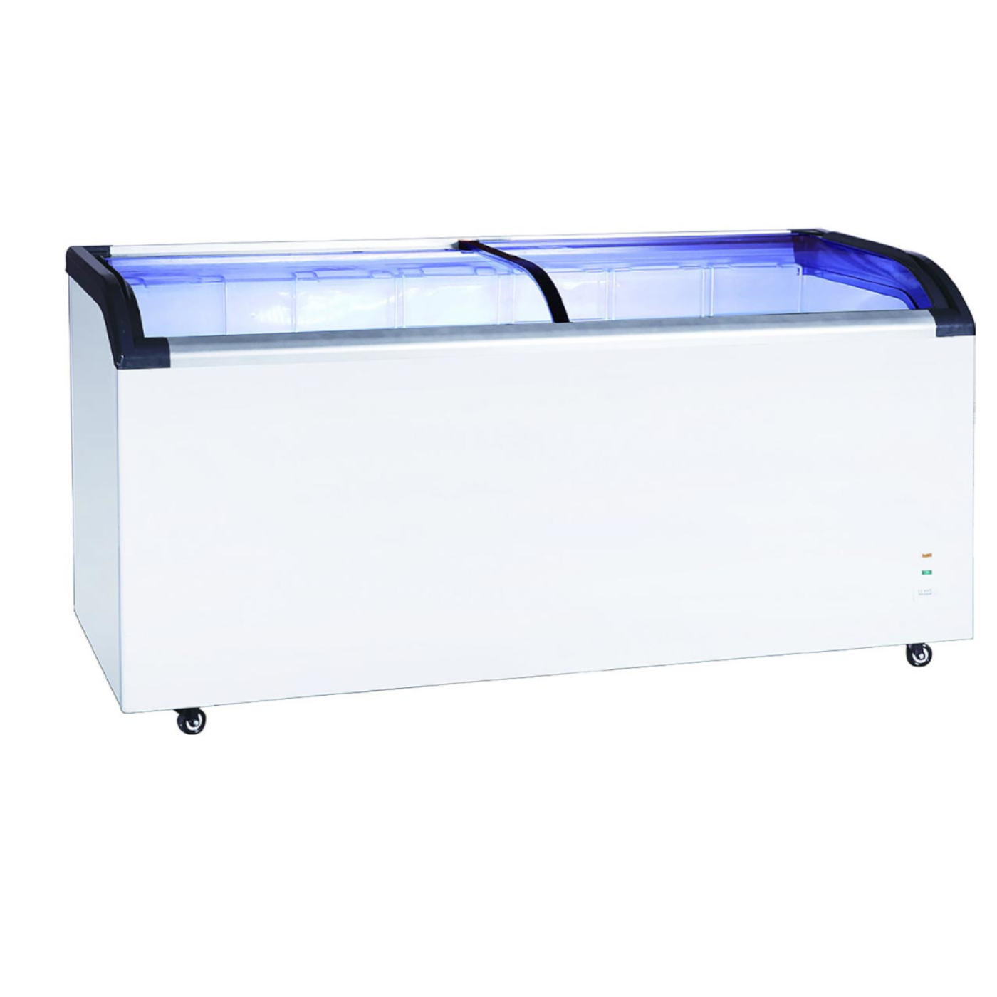 Adcraft BDCF-15-CG Black Diamond Sliding Glass Door Chest Freezer 15.7 Cu. Ft. - BDCF-15-CG