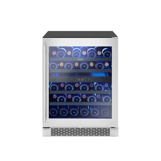 Zephyr BWN24C02AGADA 24" Undercounter Wine Cooler, 2 Zone, ADA Stainless & Glass - BWN24C02AGADA