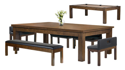 Baylor 7 Ft Pool Table Dining Collection - Rustic Series