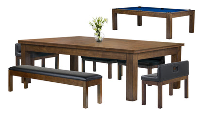 Baylor 7 Ft Pool Table Dining Collection - Rustic Series