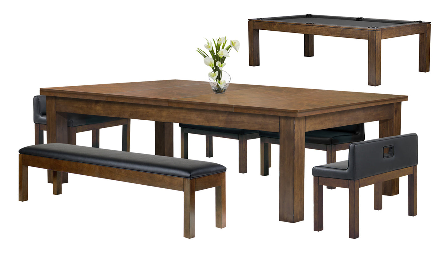Baylor 7 Ft Pool Table Dining Collection - Rustic Series