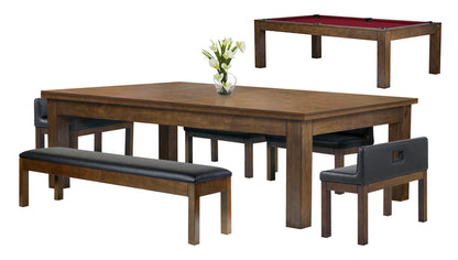 Baylor 7 Ft Pool Table Dining Collection - Rustic Series