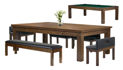 Baylor 7 Ft Pool Table Dining Collection - Rustic Series