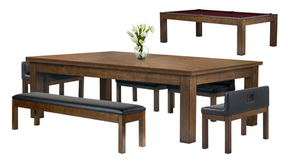 Baylor 7 Ft Pool Table Dining Collection - Rustic Series