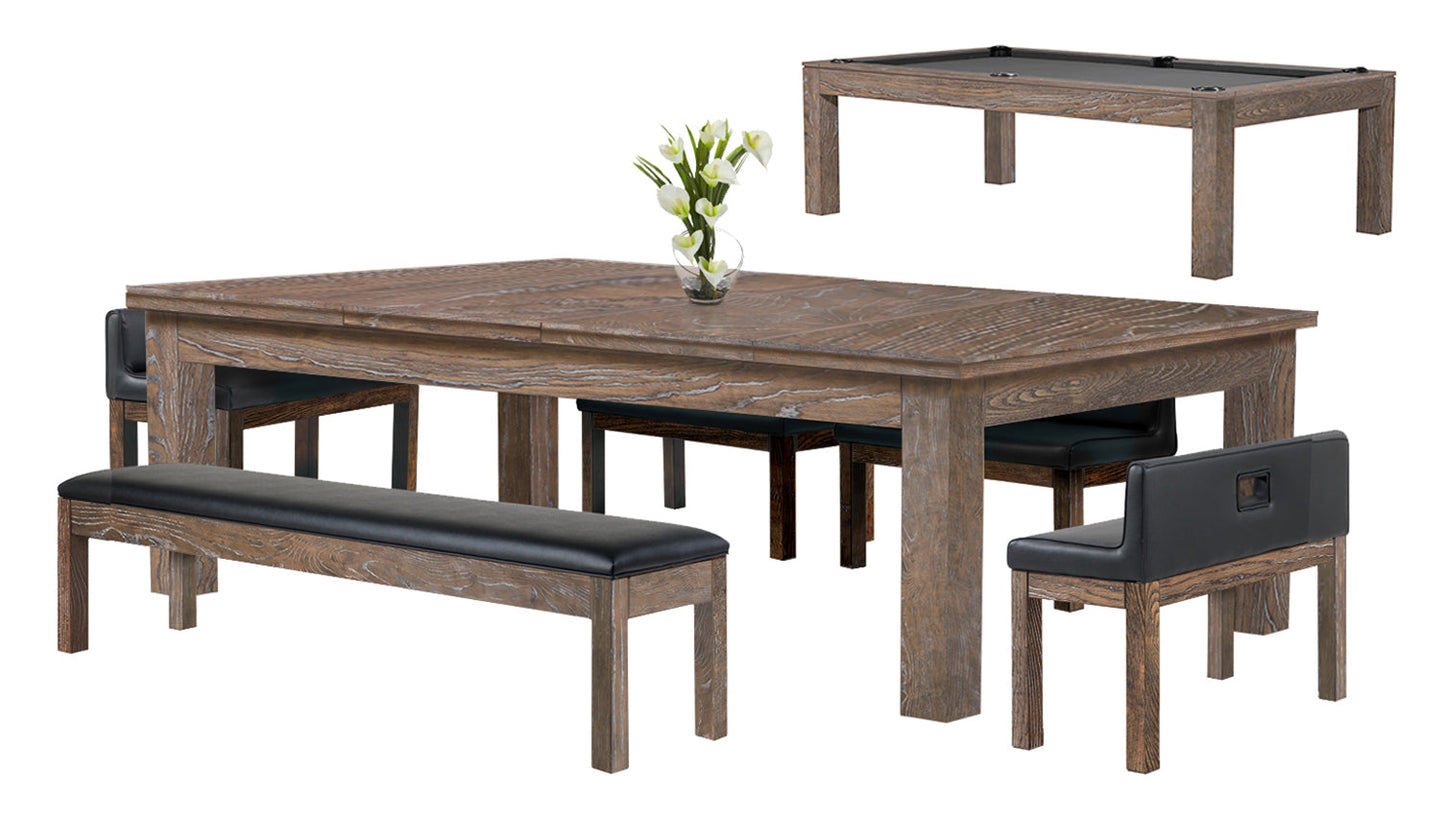 Baylor 8 Ft Pool Table Dining Collection - Rustic Series