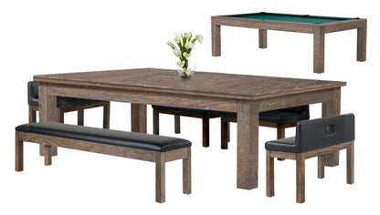 Baylor 7 Ft Pool Table Dining Collection - Rustic Series