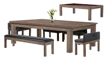 Baylor 7 Ft Pool Table Dining Collection - Rustic Series