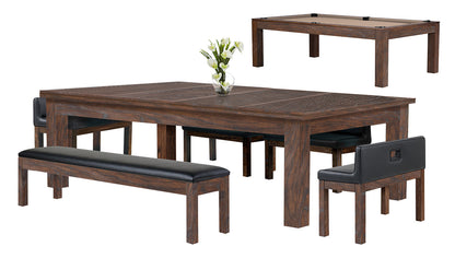 Baylor 7 Ft Pool Table Dining Collection - Rustic Series