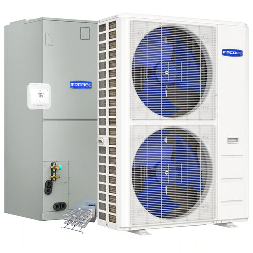MRCOOL Hyper Heat 2nd Gen 60K BTU, 5 Ton, 16 SEER2 Heat Pump Condenser and Ducted Air Handler with 10kW Heat Kit  - C60HP230BL00H10