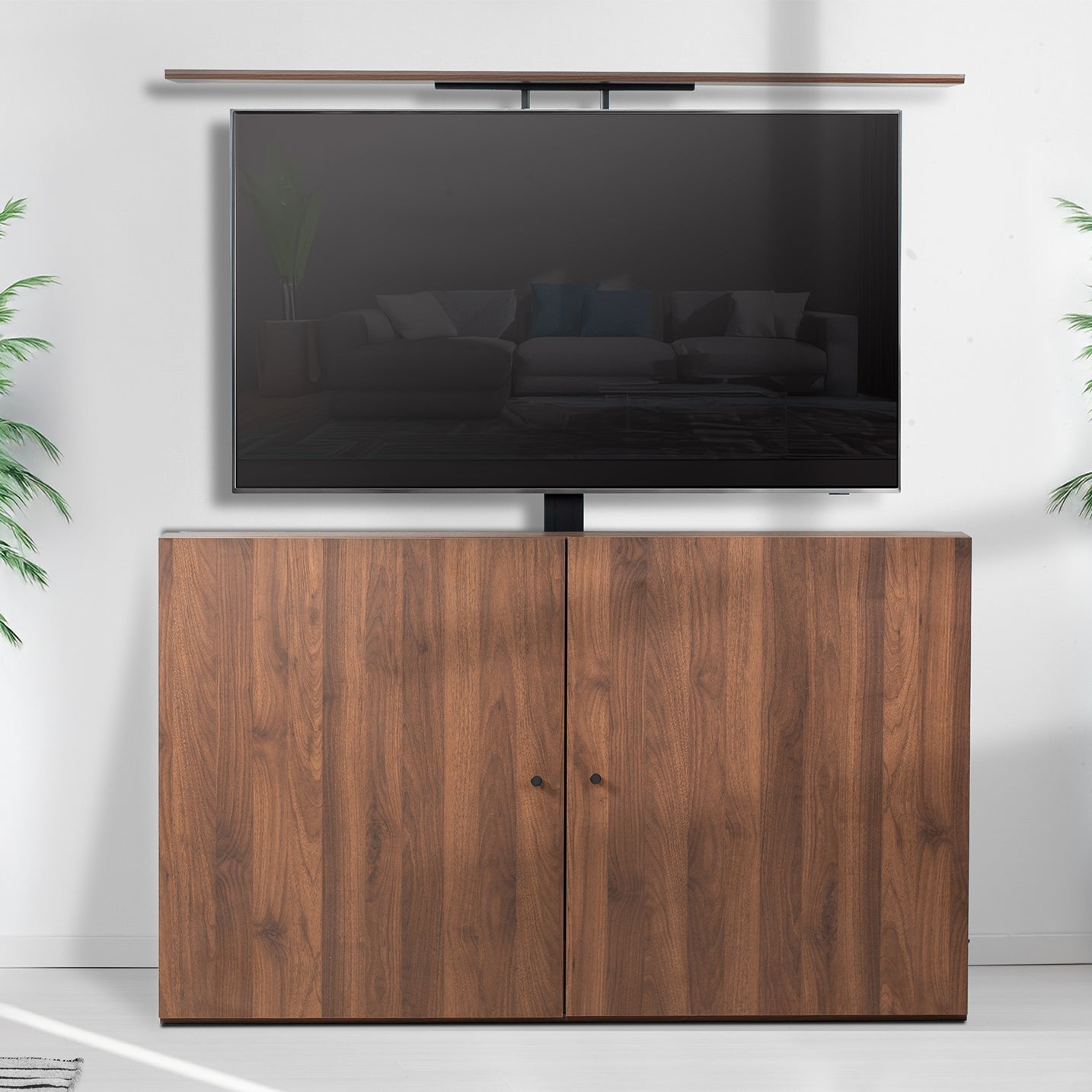 VIVO TV Lift Cabinet with Motorized Stand - 32" to 65" Screens - CASE-KIT-EUP1WN
