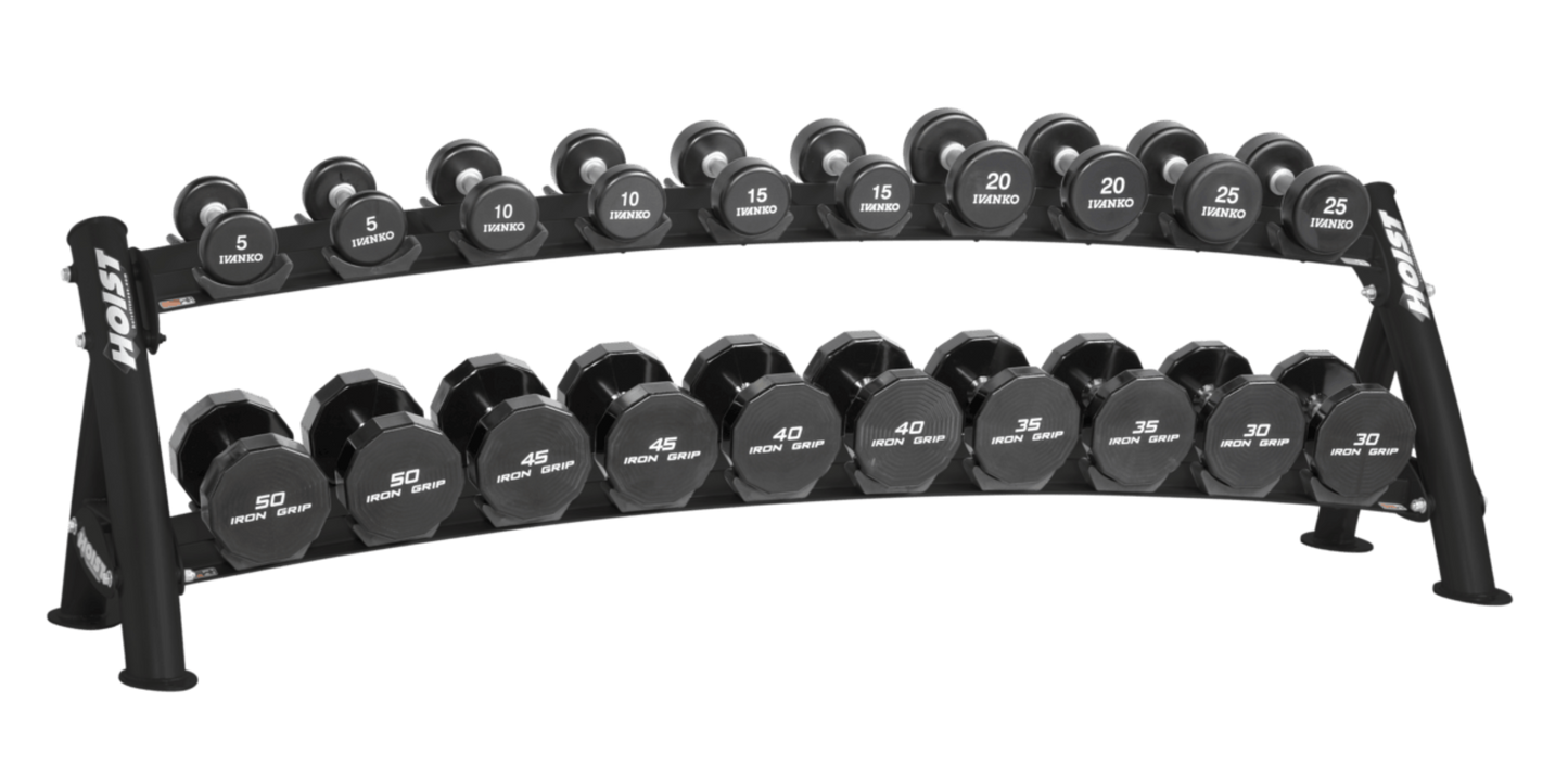 Hoist 2-Tier Horizontal Dumbbell Rack - CF-3461-2 Platinum
