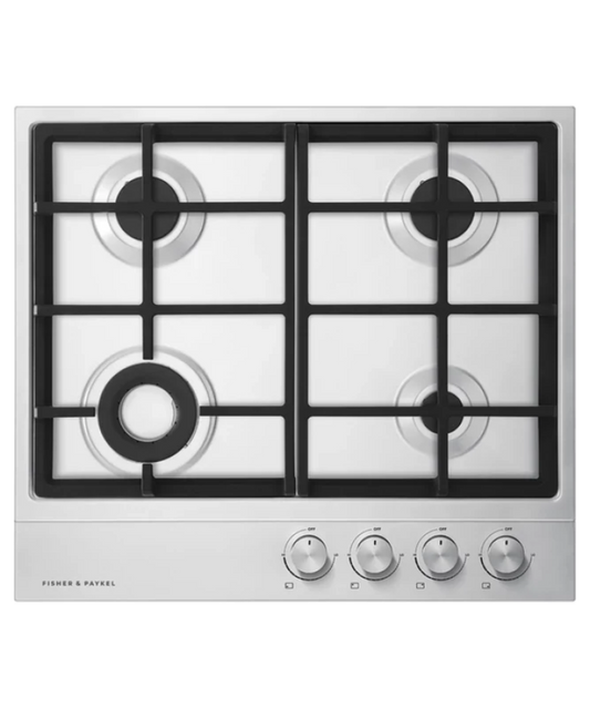 Fisher Paykel 24" Series 7 4 Burner Gas Cooktop, Natural Gas Stainless Steel - CG244DNGX1N