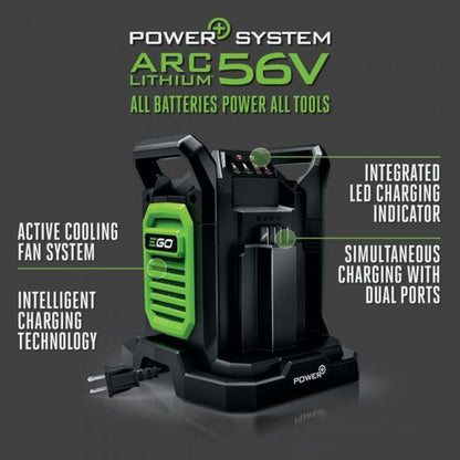 EGO Power+ Pack of 2 2.5Ah Batteries with CH2800D 280W Dual Port Charger Kit - BA1400T-2P_CH2800D