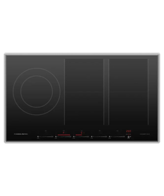 Fisher Paykel 36" Series 7 5 Zone Induction Cooktop, 2 Smart Zones Black Glass - CI365PTX4