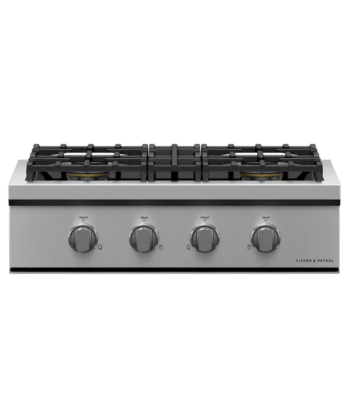 Fisher Paykel 30" Series 9 4 Burner Gas Rangetop, Natural Gas Stainless Steel - CPV3304N