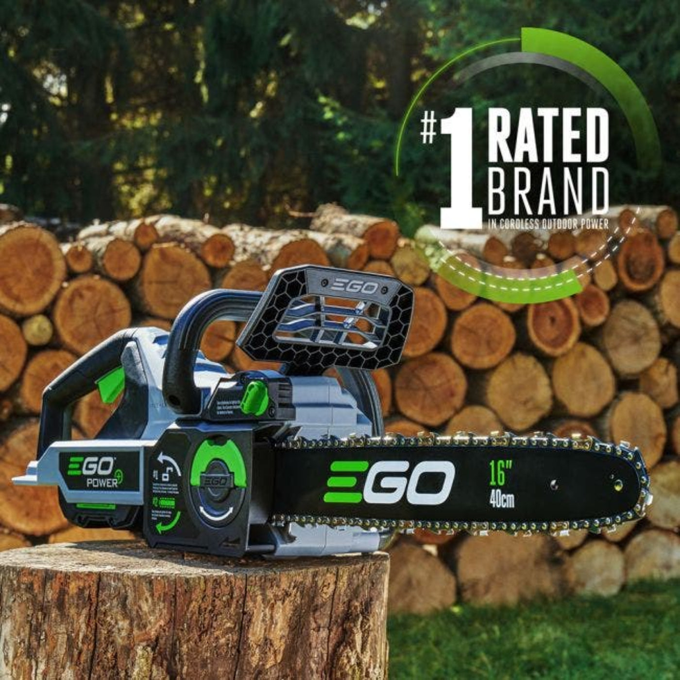 EGO Power+ New 16" Chain Saw with 4Ah Battery and 210W Standard Charger - CS1613