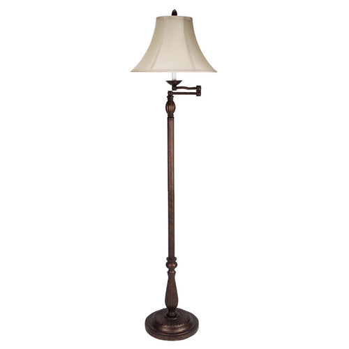 Cal Lighting 3-Way Swing Arm Floor Lamp in Antique Rust - BO-581SWFL