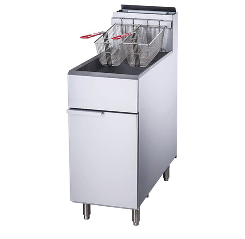 Chef AAA - TCF4-NG Commercial 50lbs Natural Gas Fryer with 4 Tube Burners - TCF4-NG