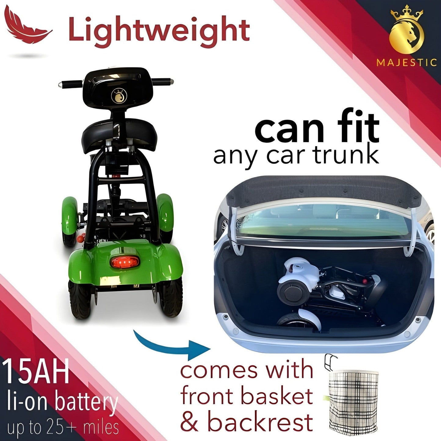 ComfyGo MS 3000 Foldable Mobility Scooter