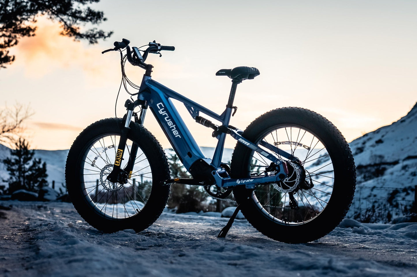 Cyrusher Rover Step-Over Full-Suspension E-Bike - US-ROVER-GREEN
