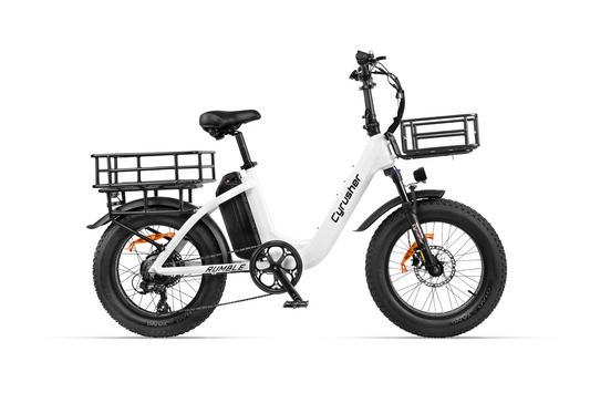 Cyrusher Rumble Step-Thru Fat Tire E-Bike - US-Rumble-WH