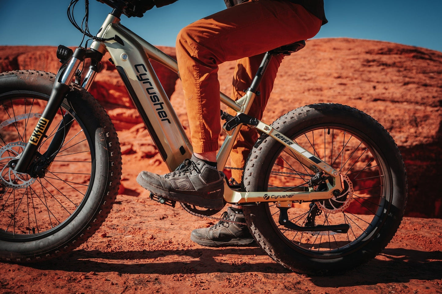 Cyrusher Rover Step-Over Full-Suspension E-Bike - US-ROVER-GREEN