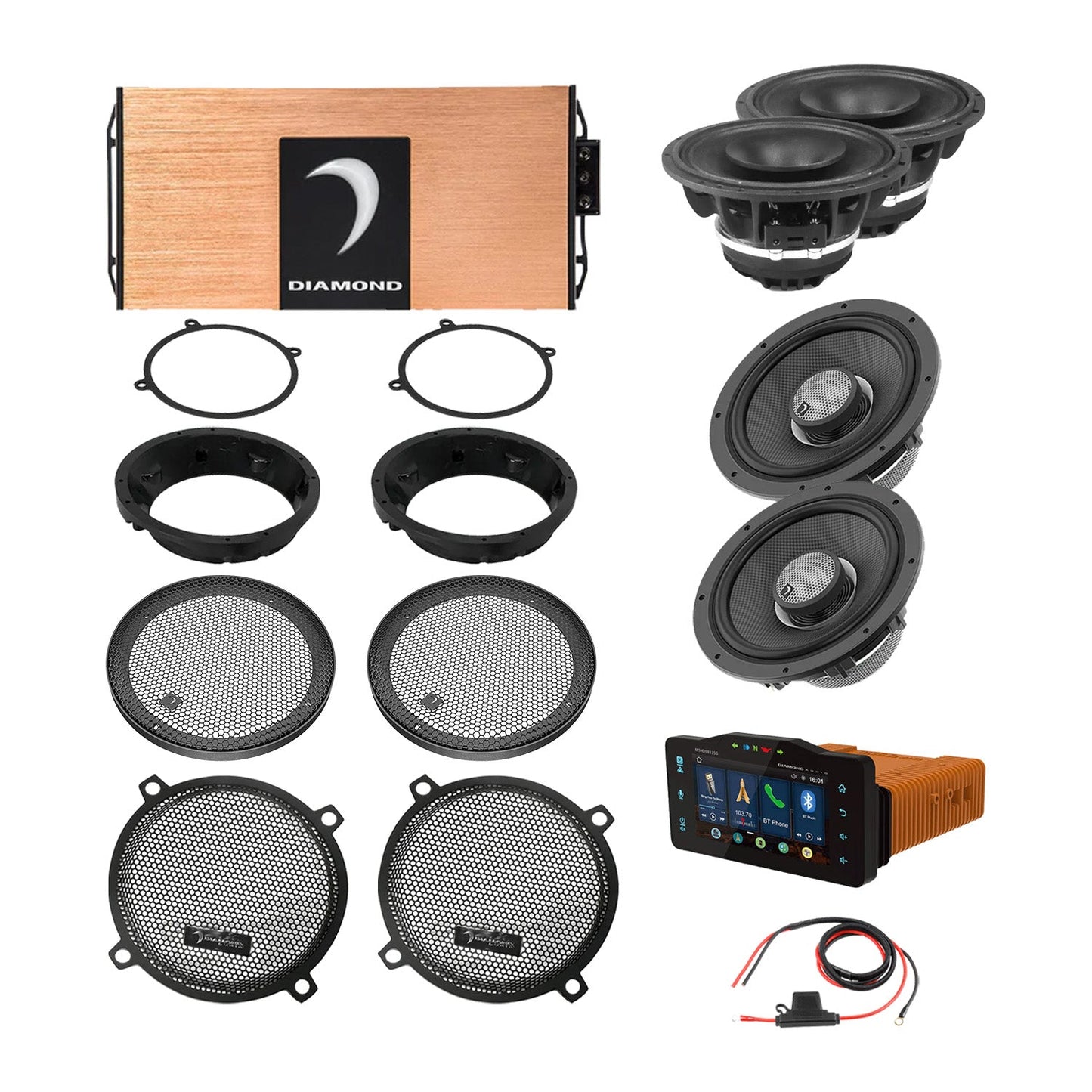 Diamond Audio 98 - 13 Harley Davidson Street Glide 4-Speaker System - DA9813SGTP2R