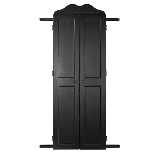 RAM Game Room Dartboard Cabinet Cue Holder - Black DCAB2 BLK