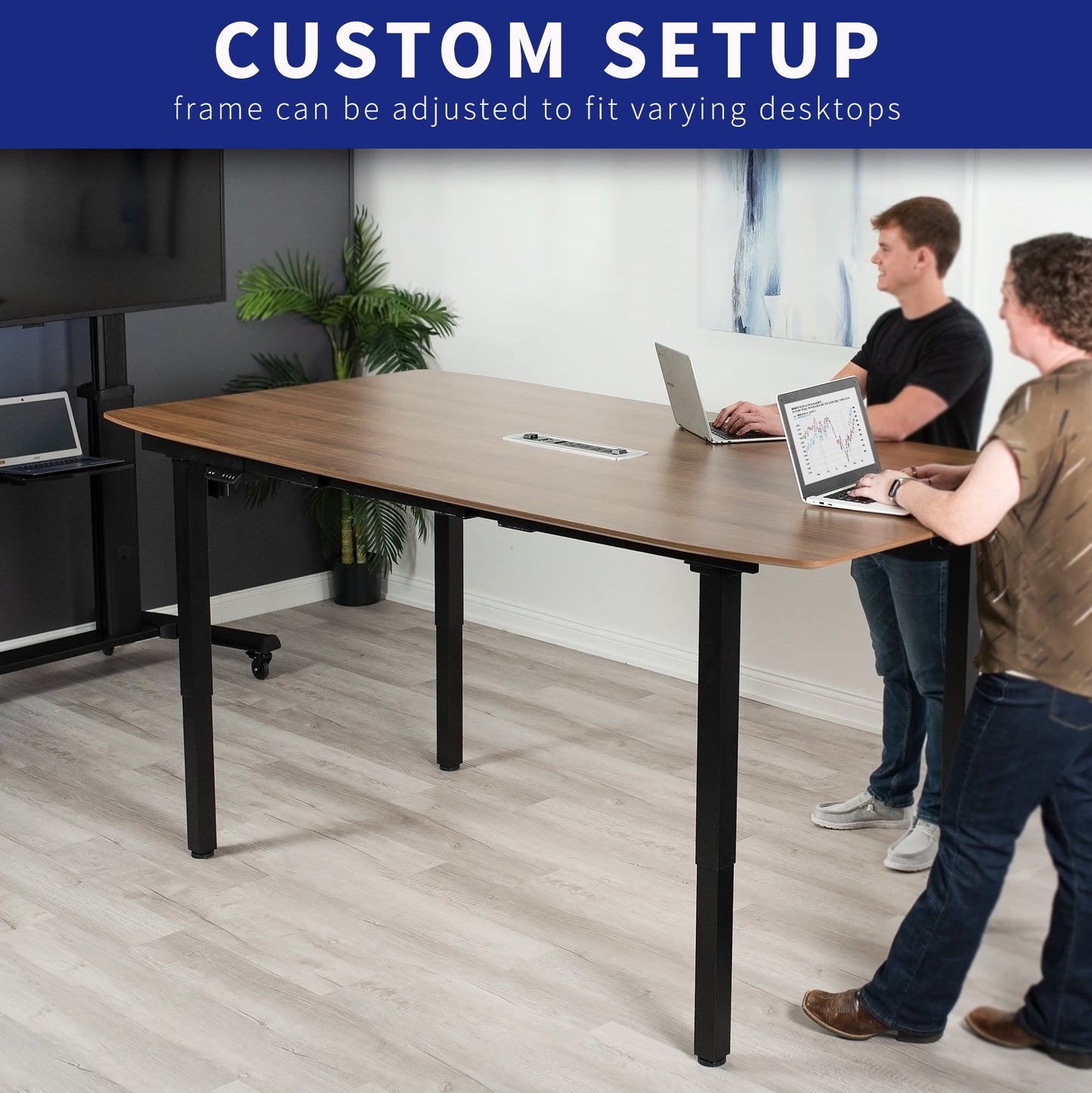 VIVO Electric 4-Leg Dual Motor Desk Frame - DESK-E-400B