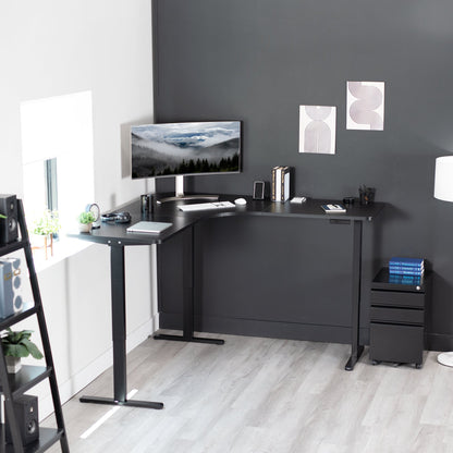 VIVO Electric Multi Motor Corner Frame with Memory Controller - DESK-V123EB