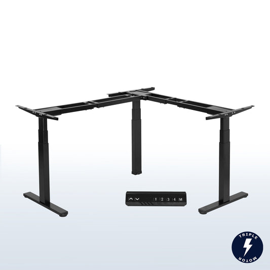 VIVO Electric Multi Motor Corner Desk Frame with Memory Controller - DESK-V130EB