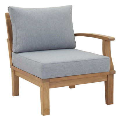Modway Furniture Marina Outdoor Patio Teak Right-Facing Sofa - EEI-1149-NAT-NAV-SET