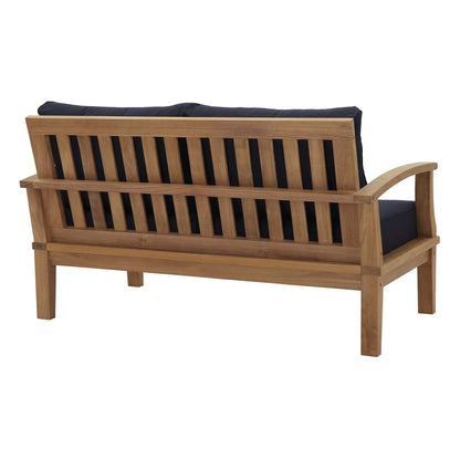 Modway Furniture Marina 5 Piece Outdoor Patio Teak Set by Modway – EEI-1472-NAT-GRY-SET