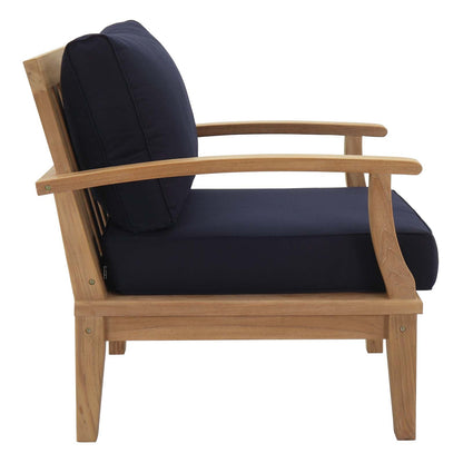 Modway Furniture Marina 5 Piece Outdoor Patio Teak Set by Modway – EEI-1472-NAT-GRY-SET