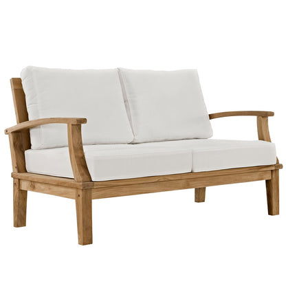 Modway Furniture Marina 5 Piece Outdoor Patio Teak Set by Modway – EEI-1472-NAT-GRY-SET