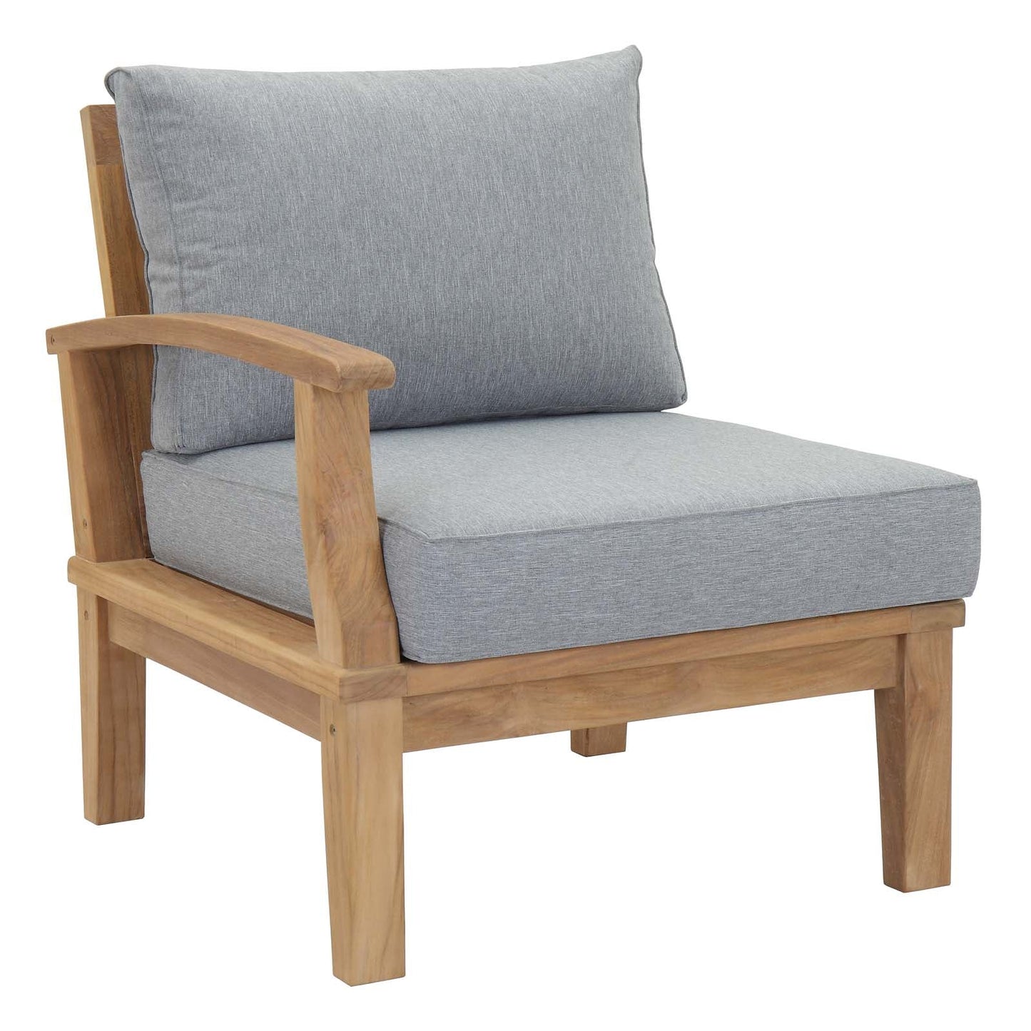 Modway Furniture Marina 5 Piece Outdoor Patio Teak Set by Modway – EEI-1477-NAT-GRY-SET