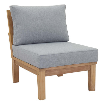 Modway Furniture Marina 7 Piece Outdoor Patio Teak Set by Modway – EEI-1481-NAT-GRY-SET