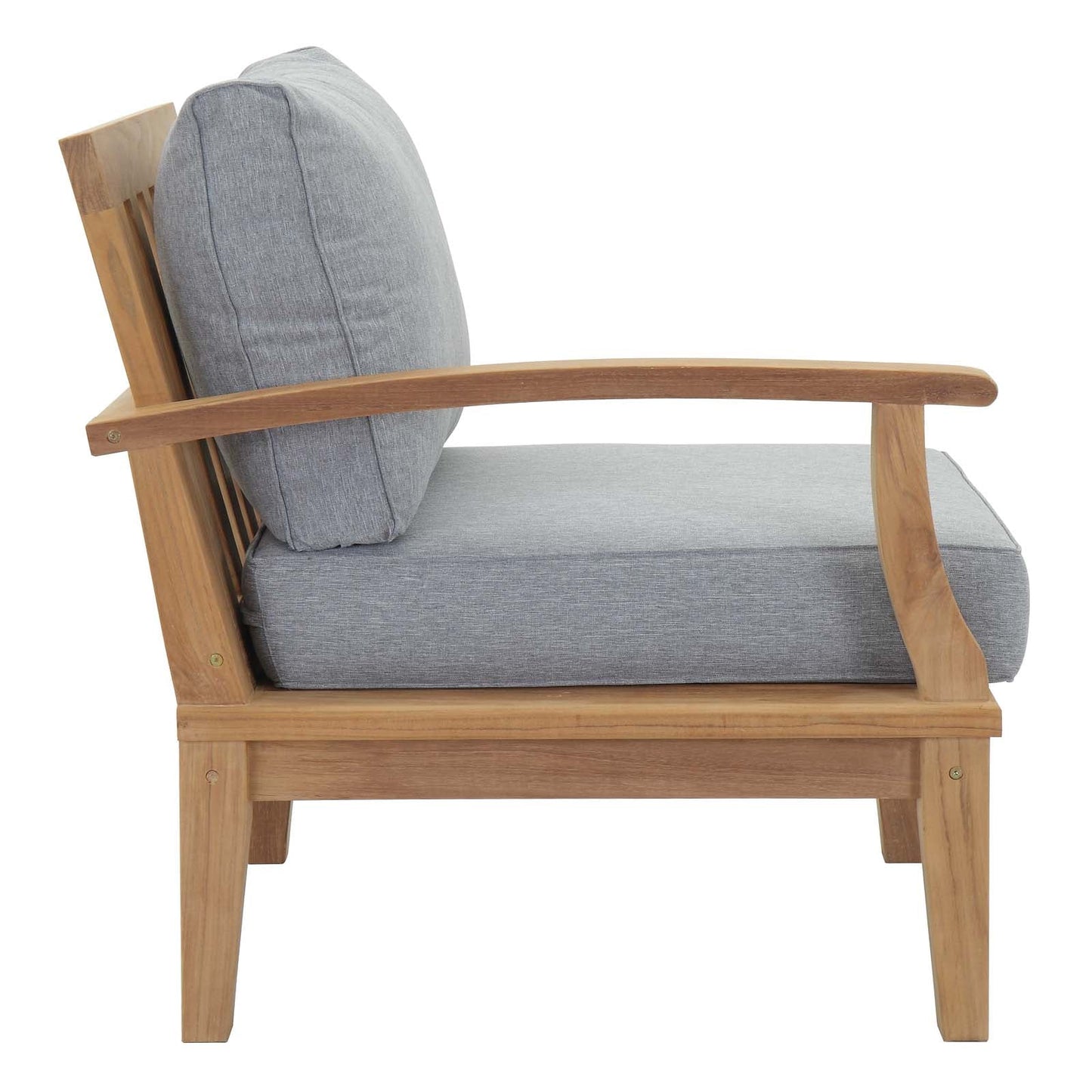 Modway Furniture Marina 7 Piece Outdoor Patio Teak Set by Modway – EEI-1481-NAT-GRY-SET