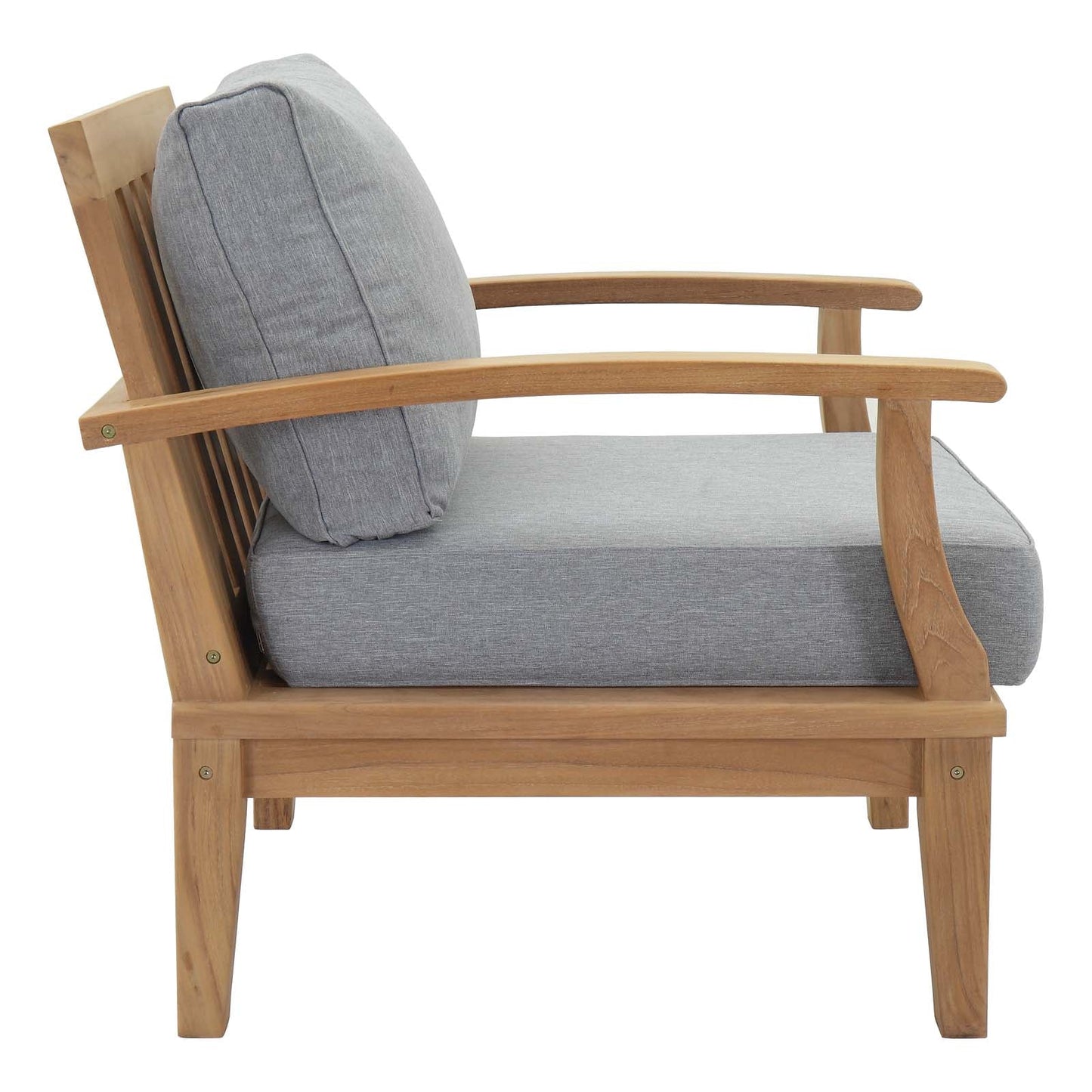 Modway Furniture Marina 7 Piece Outdoor Patio Teak Set by Modway – EEI-1486-NAT-GRY-SET
