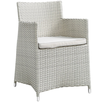 Modway Furniture Junction 7 Piece Outdoor Patio Dining Set by Modway - EEI-1750-BRN-WHI-SET