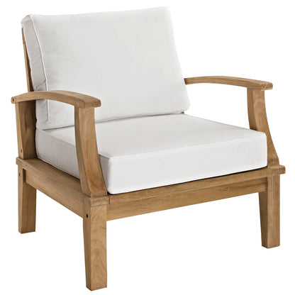 Modway Furniture Marina 6 Piece Outdoor Patio Teak Set by Modway - EEI-1816-NAT-GRY-SET