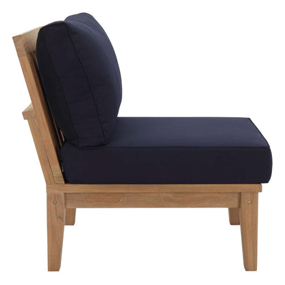 Modway Furniture Marina 2 Piece Outdoor Patio Teak Set – EEI-1823-NAT-GRY-SET
