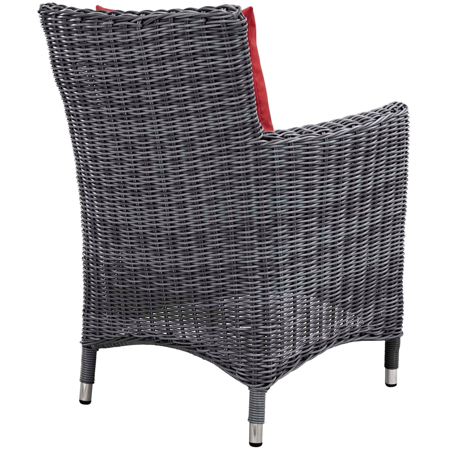 Modway Furniture Summon 2 Piece Outdoor Patio Sunbrella Dining Set - EEI-2313-GRY-BEI-SET