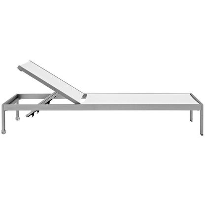 Modway Furniture Shore Chaise Outdoor Patio Aluminum Set of 6 – EEI-2474-SLV-BLK-SET