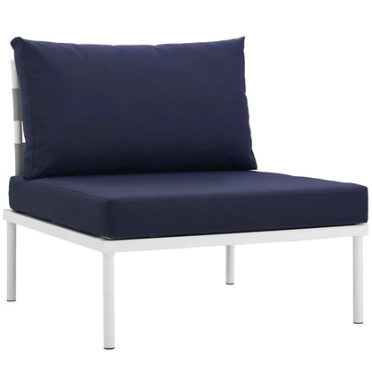 Modway Furniture Harmony 6 Piece Outdoor Patio Aluminum Sectional Sofa Set by Modway - EEI-2627-WHI-BEI-SET