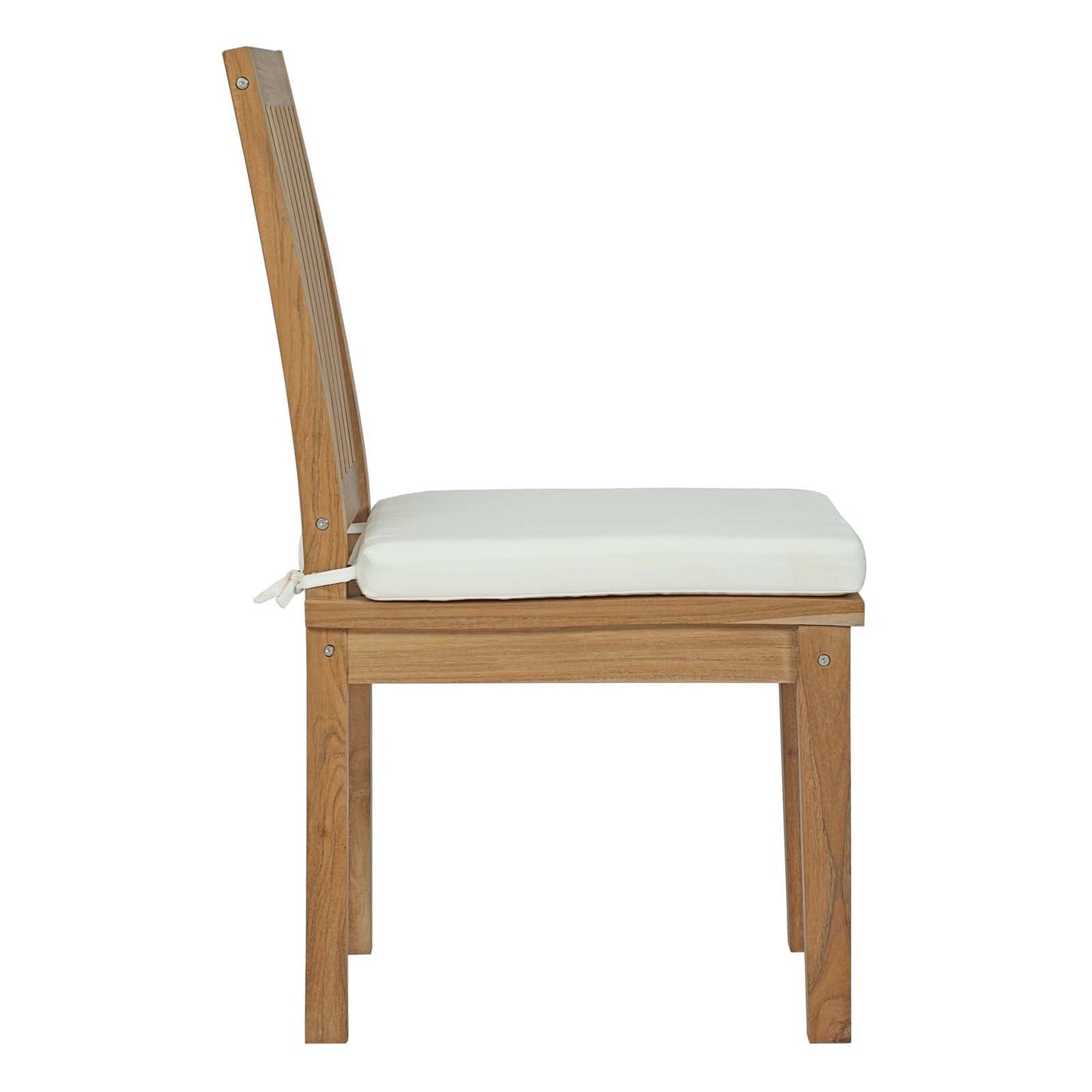 Modway Furniture Marina 7 Piece Outdoor Patio Teak Dining Set by Modway –EEI-3207-NAT-WHI-SET