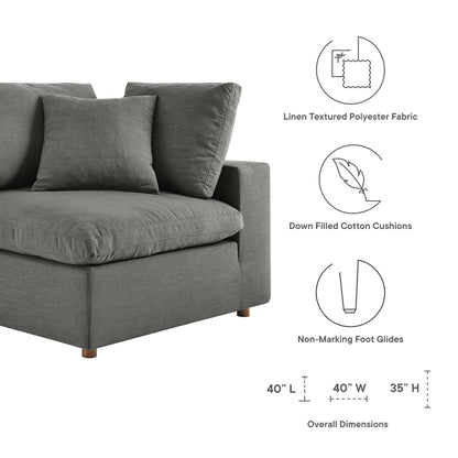 Modway Furniture Commix 5 Piece Down Filled Overstuffed Sectional Sofa by Modway - EEI-3359-BLK