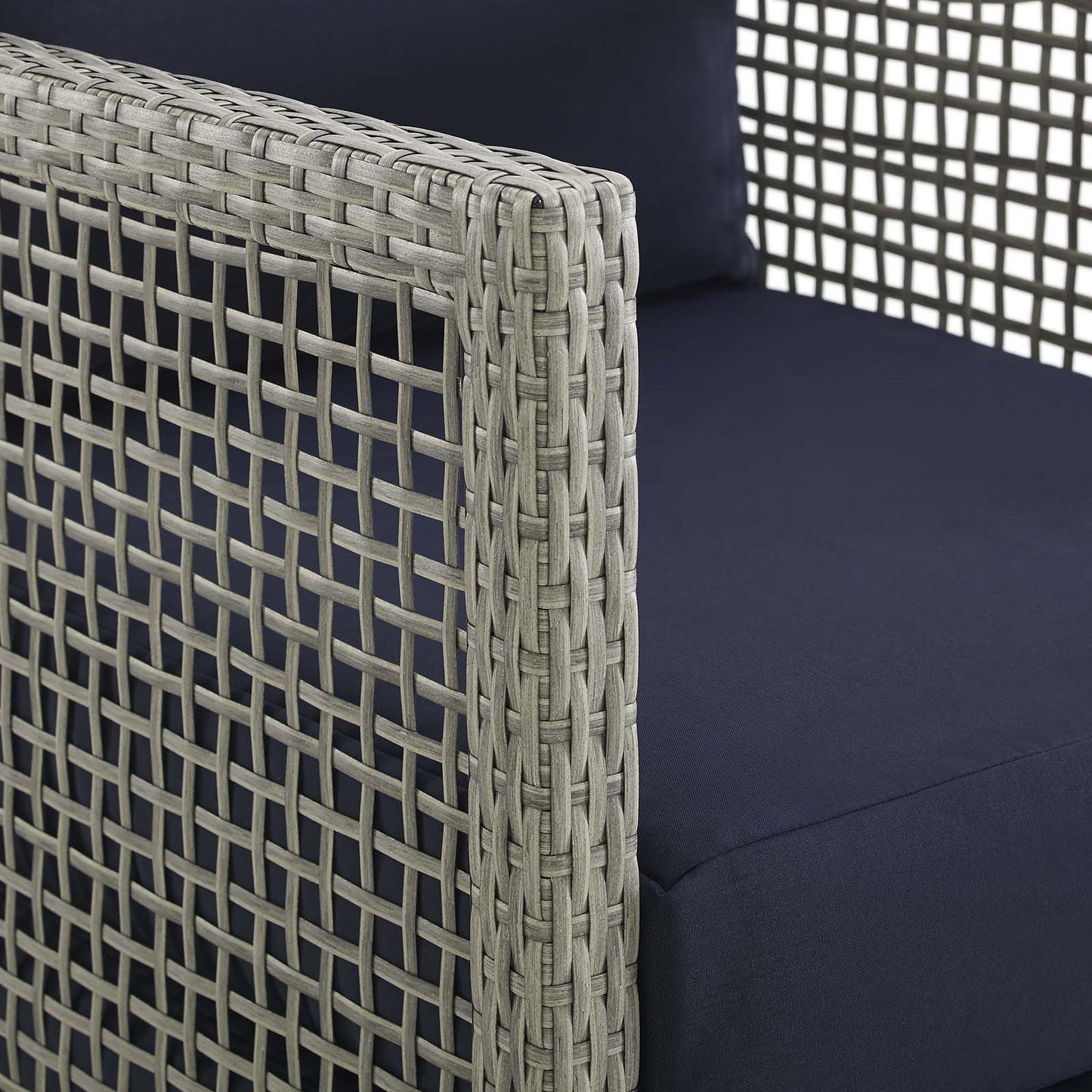 Modway Furniture Aura 3 Piece Outdoor Patio Wicker Rattan Set – EEI-3599-GRY-GRY-SET