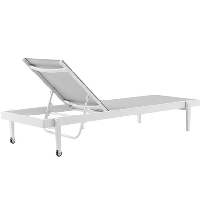 Modway Furniture Charleston Outdoor Patio Chaise Lounge Chair - EEI-3610-WHI-GRY